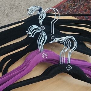 Joy Mangano Black and Purple Velvet Hangers
